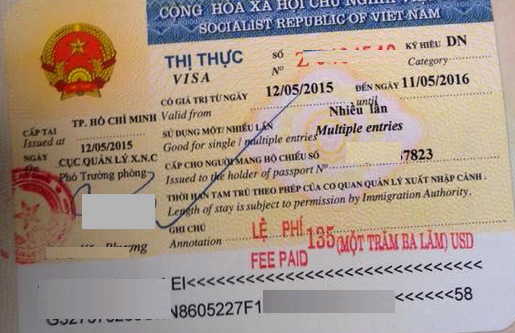 Vietnam multiple entry visa uk