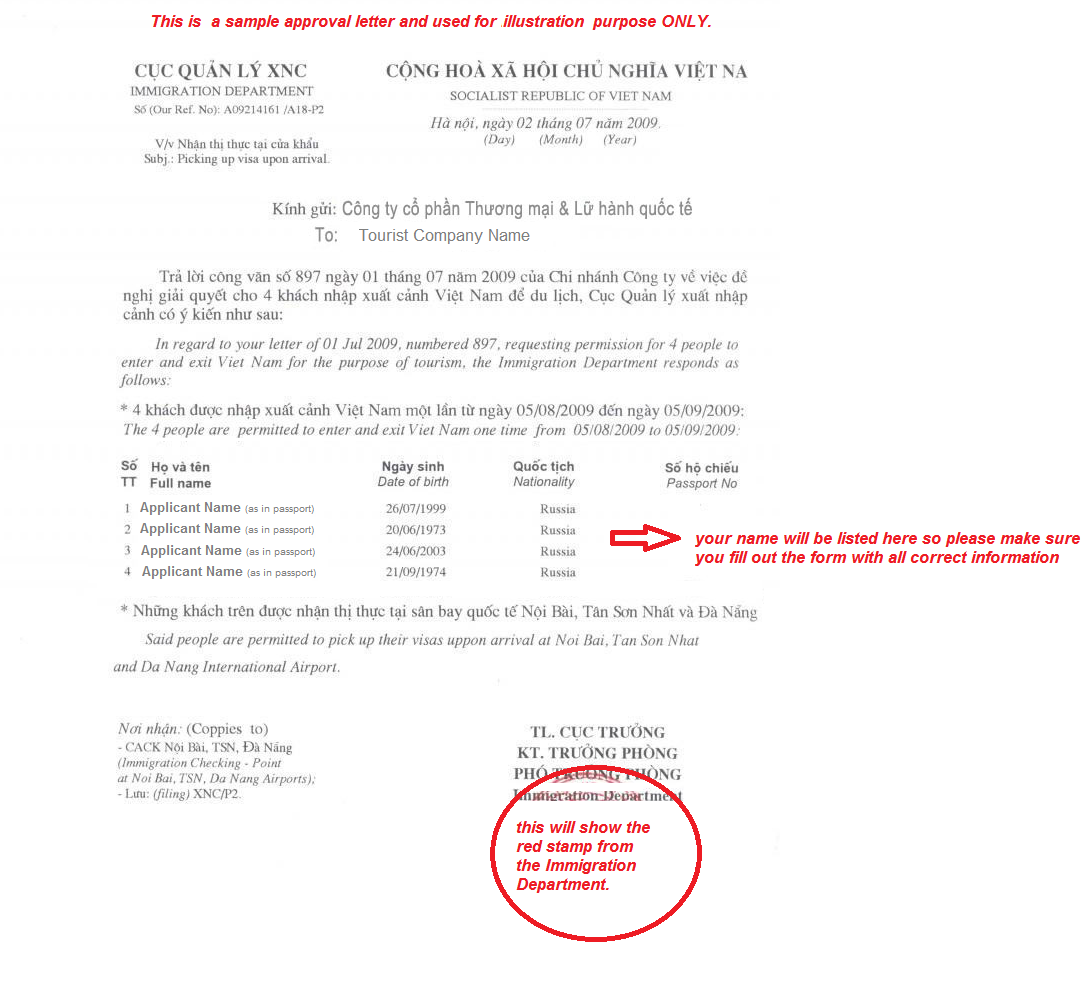 What Is Vietnam Visa Approval Letter And How To Get One My Vietnam